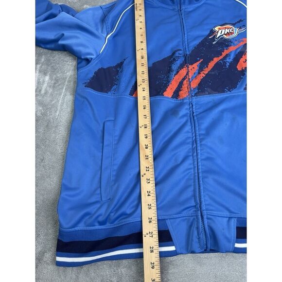 Vintage Y2K Oklahoma City Thunder Full Zip Track Jacket Men's Size Small Blue - Picture 11 of 11